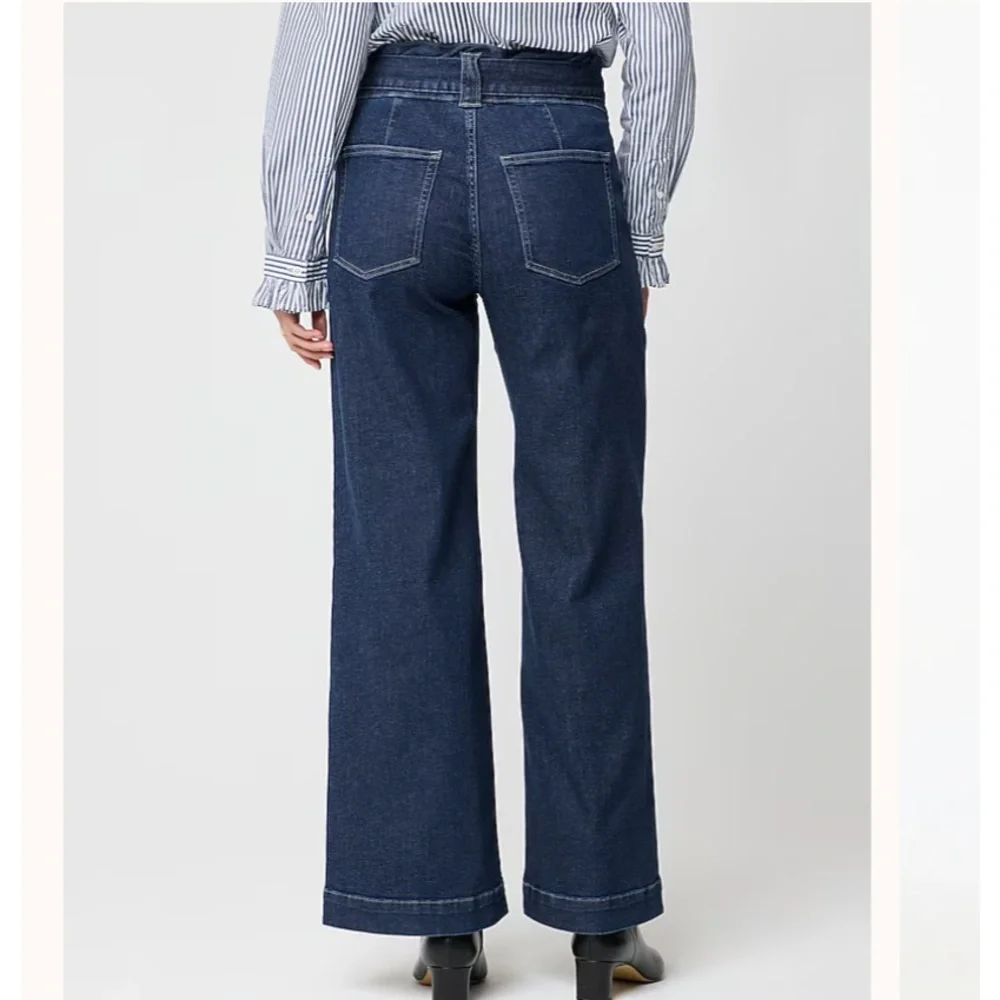 J Crew Wide Leg Belted Trouser Jeans Size 29 EUC $148 KL